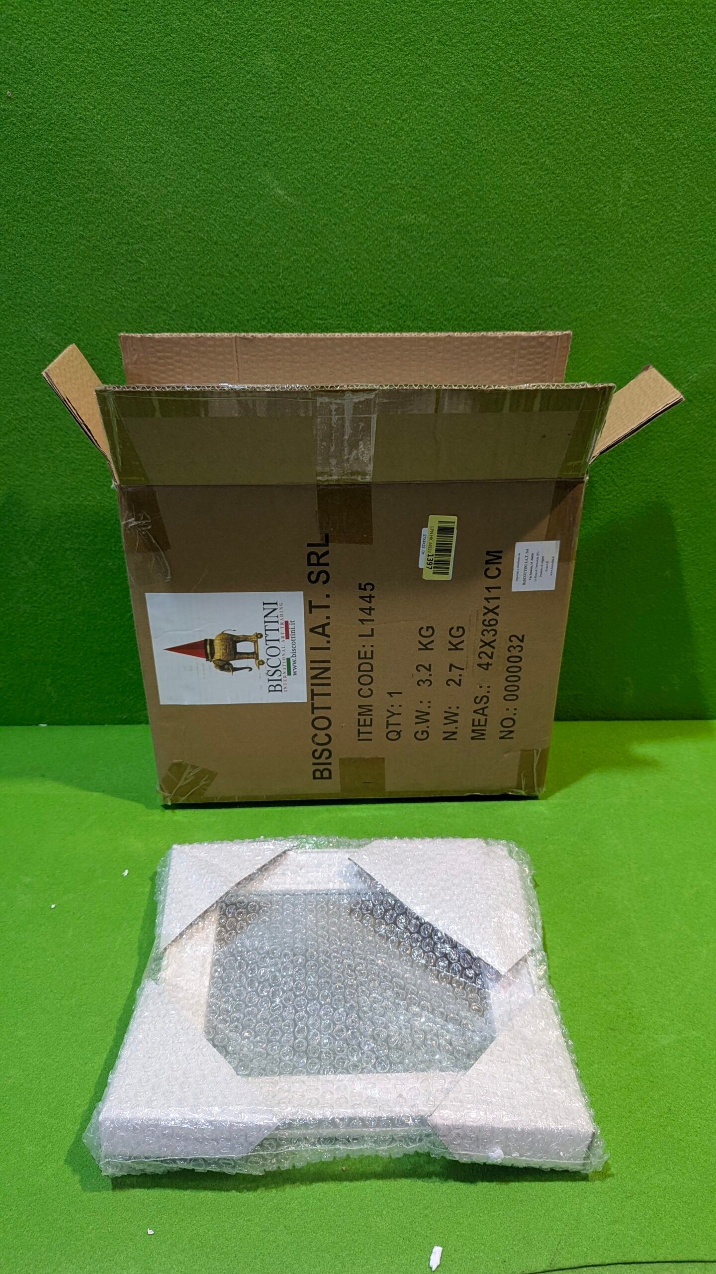 Espejo de colgar vertical/horizontal 27x4x32 cm acabado con efecto blanco envejecido - Imagen 2