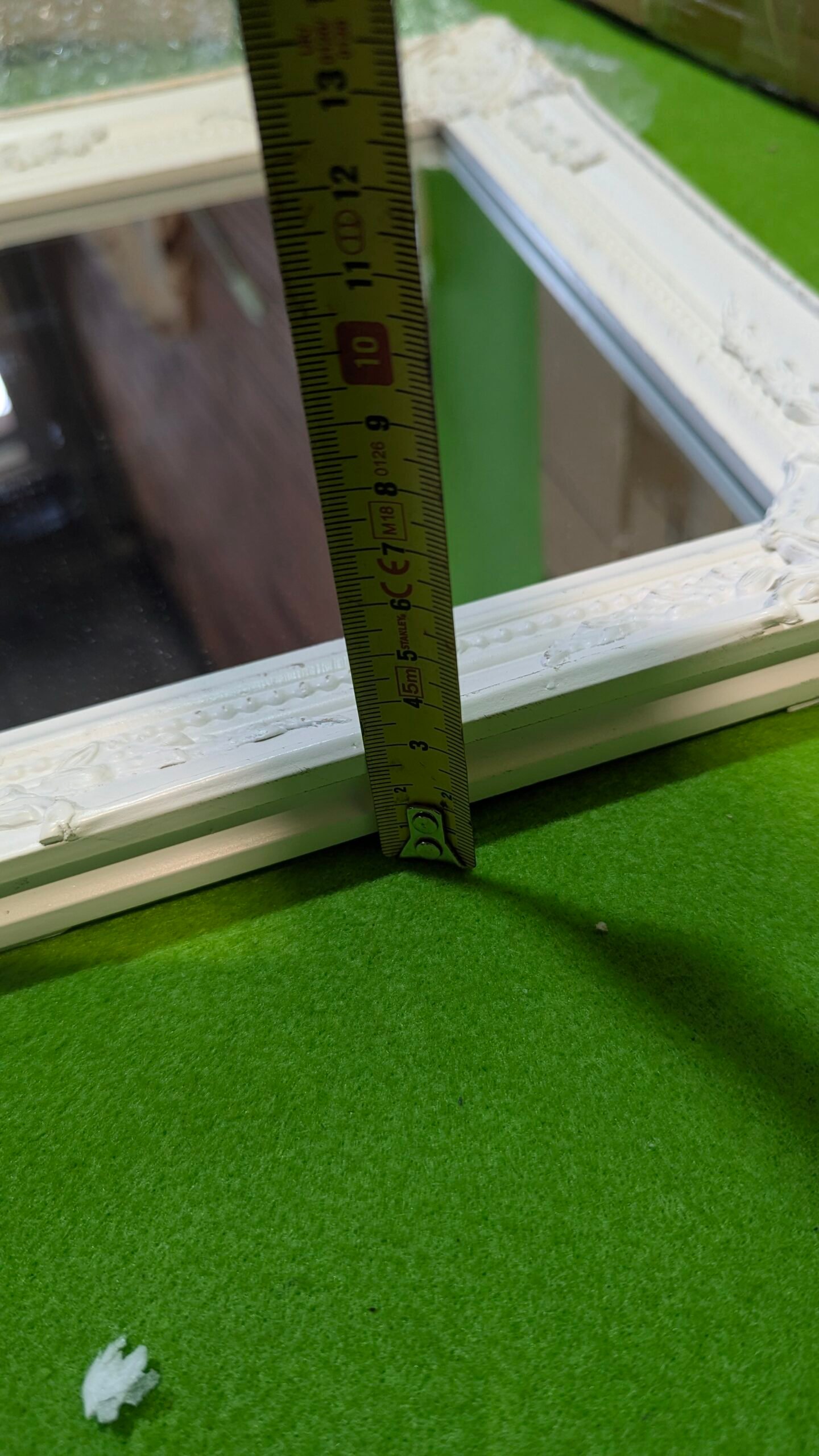 Espejo de colgar vertical/horizontal 27x4x32 cm acabado con efecto blanco envejecido - Imagen 11