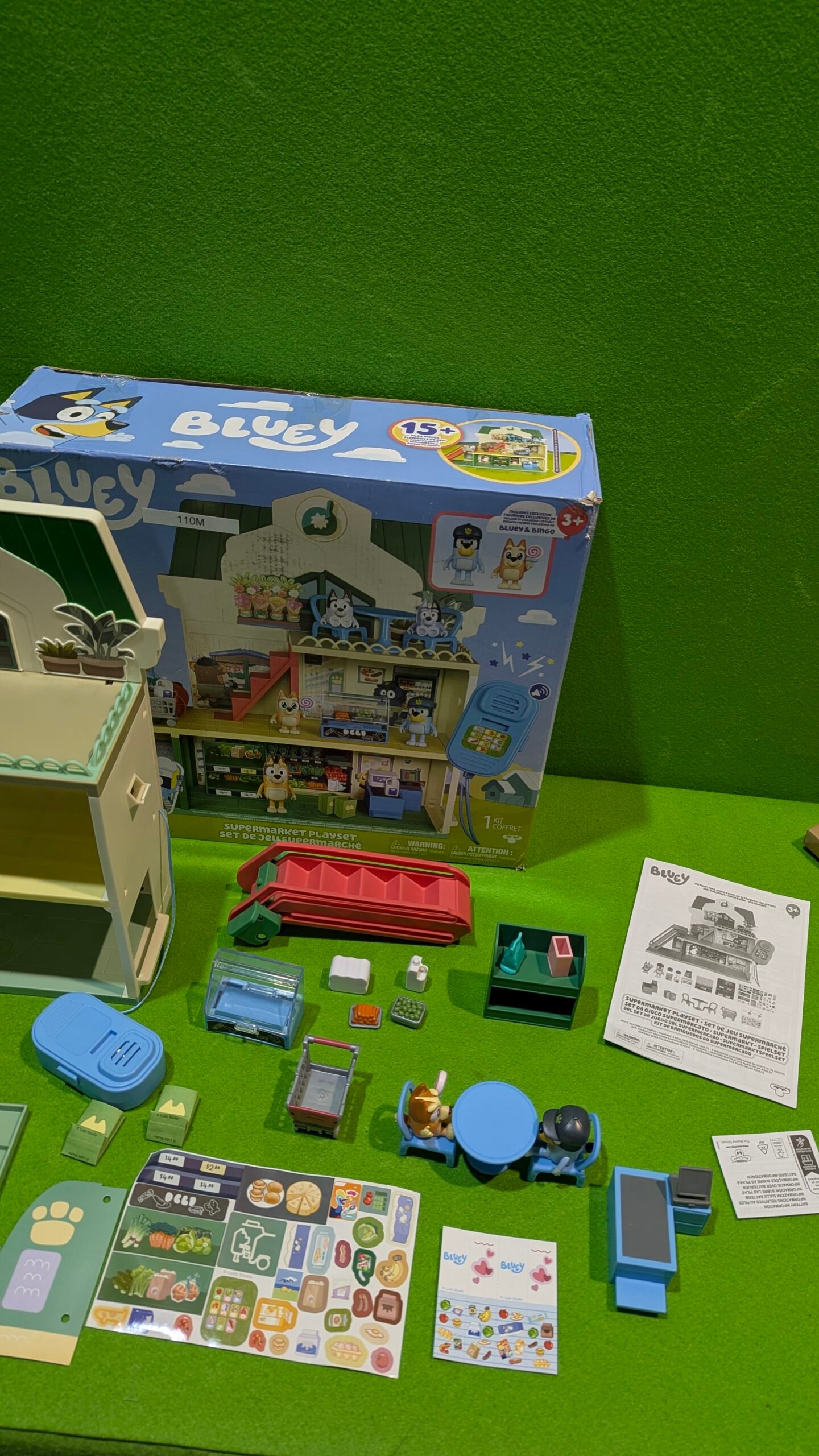 Set de Juego Supermercado de Bluey, 3 Pisos con Figuras exclusivas de Bluey y Bingo - Imagen 7