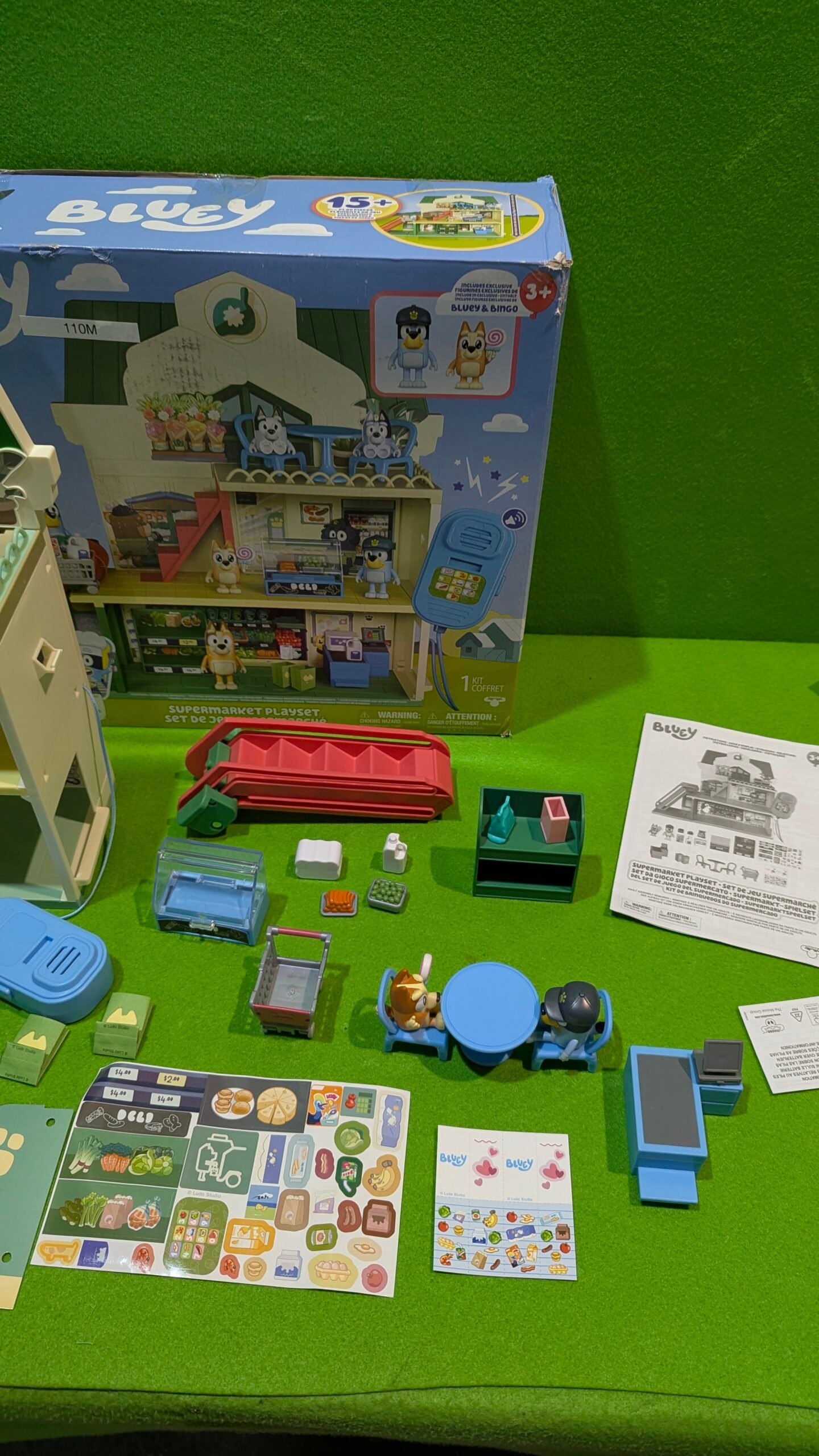 Set de Juego Supermercado de Bluey, 3 Pisos con Figuras exclusivas de Bluey y Bingo - Imagen 3