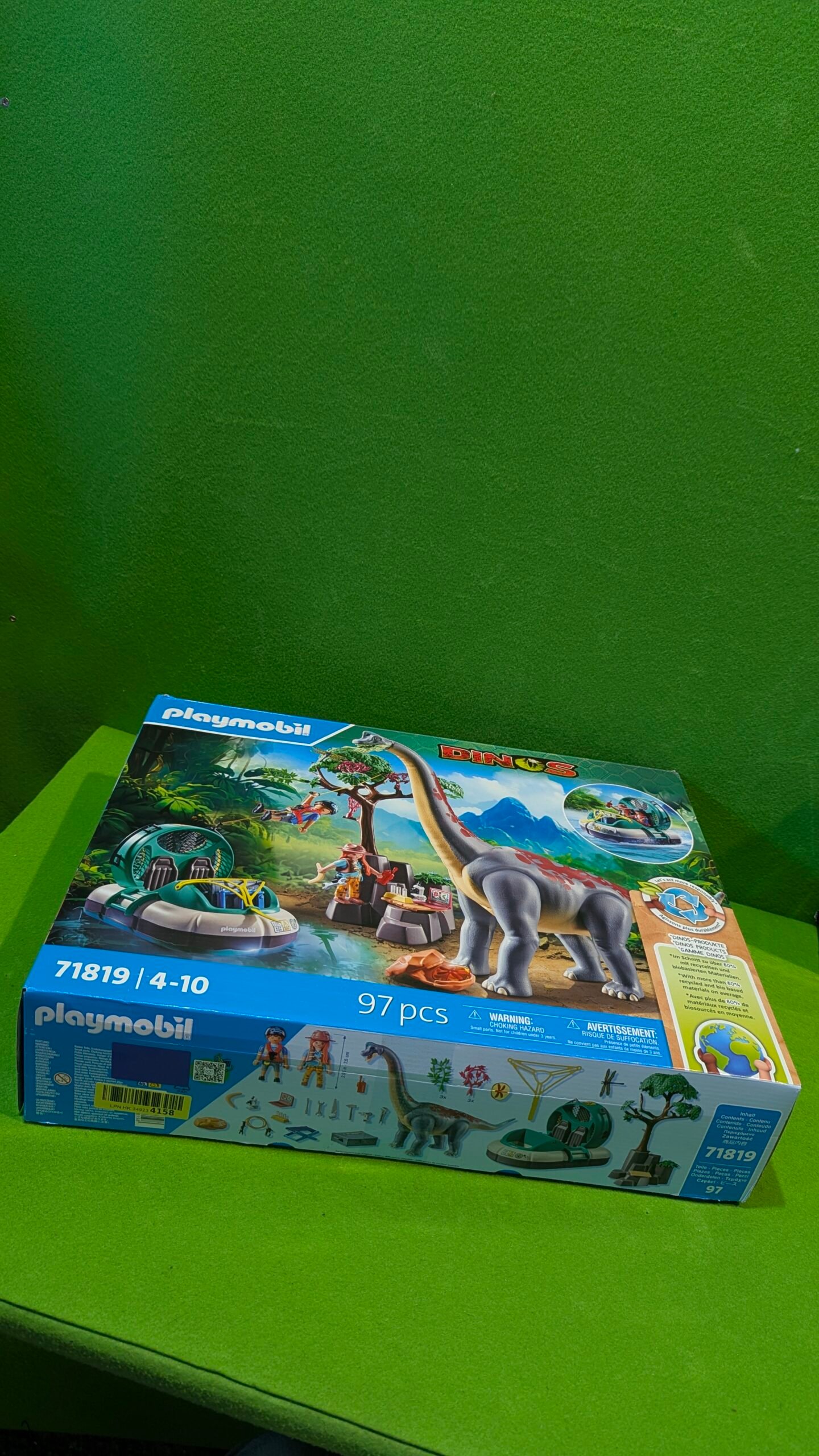 PLAYMOBIL | Dinos | Encuentro con el Brachiosaurus y Aerodeslizador 71819 - Imagen 4