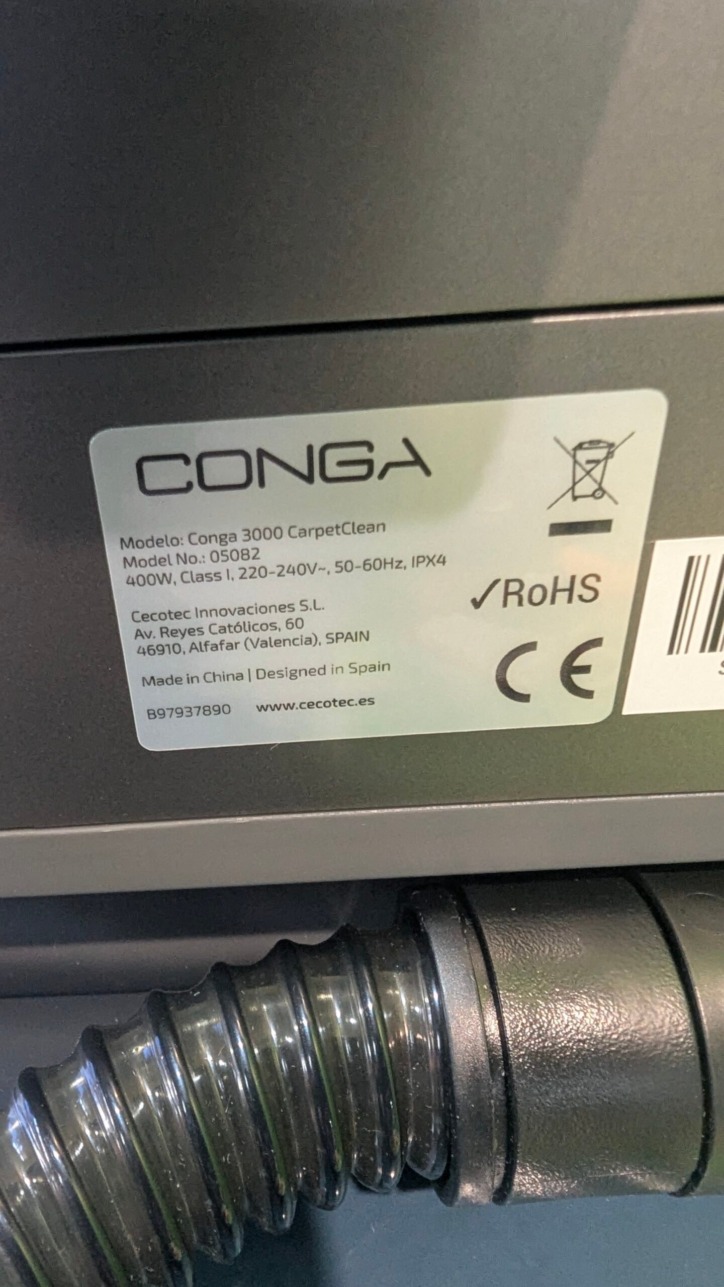 Cecotec Aspirador de Tapicerías Conga Popstar 3000 CarpetClean. 400 W - Imagen 8