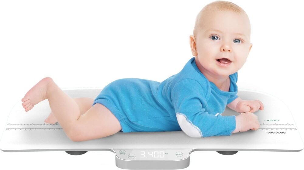Cecotec Báscula Bebé Digital Nana BabyCare SmartWeight. Pantalla LED