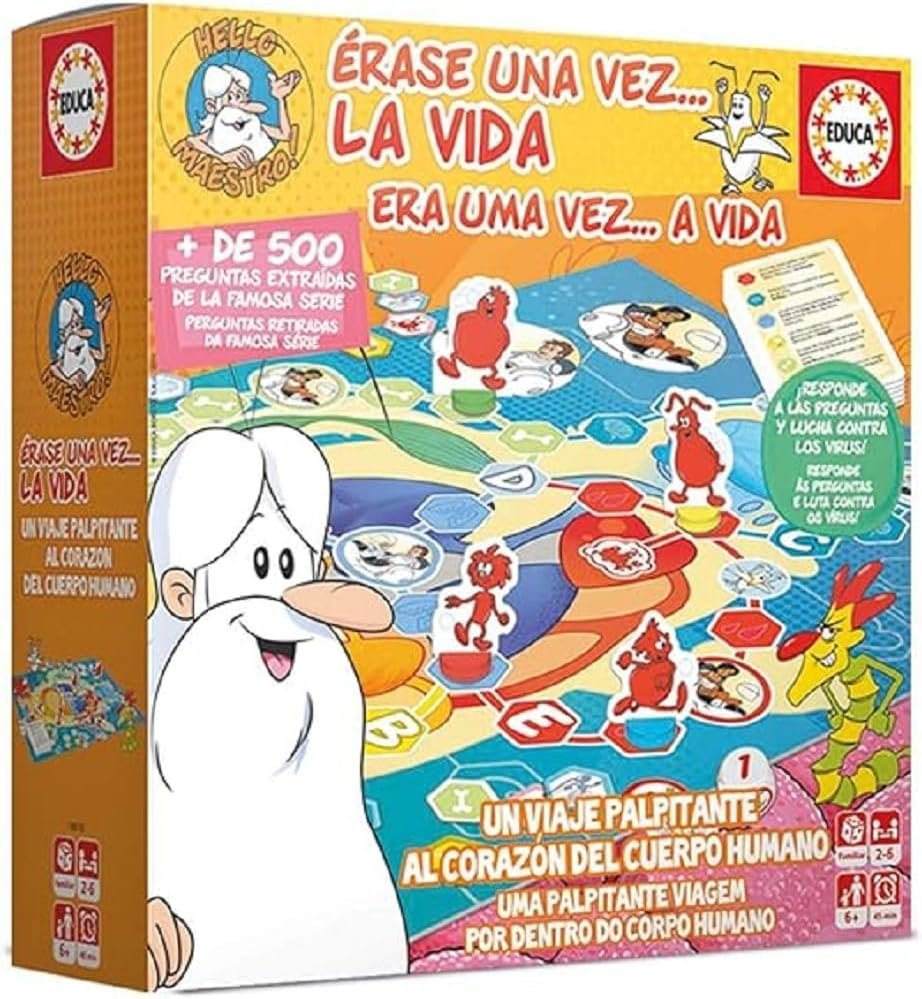 Educa – Érase una Vez La Vida, Juego de Mesa Familiar Educativo con más de 500 Preguntas y respuestas