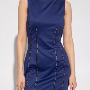 Vestido azul marino sin mangas Love Moschino