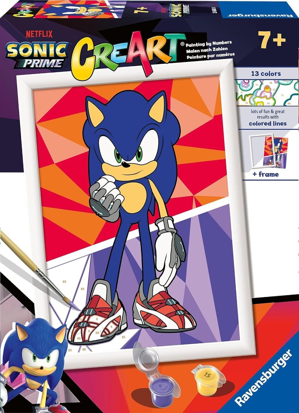 Ravensburger Creart D: Sonic Prime | Pintar por Numeros Niños