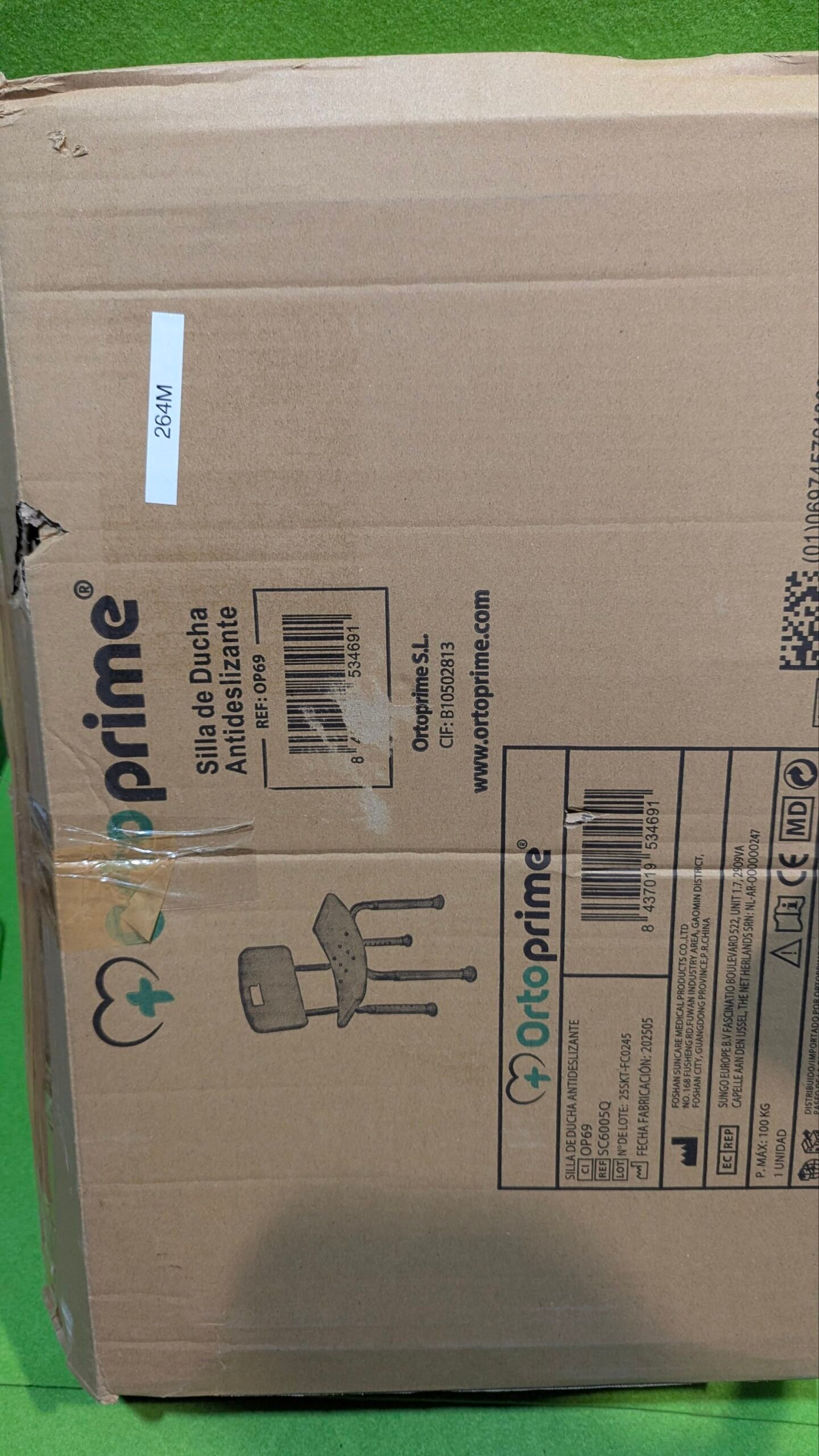 OrtoPrime Silla para Ducha Ortopédica con Respaldo - Imagen 11