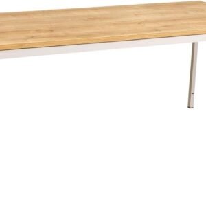 furni24 Escritorio de Acero 160 x 80 x 75 cm, Roble