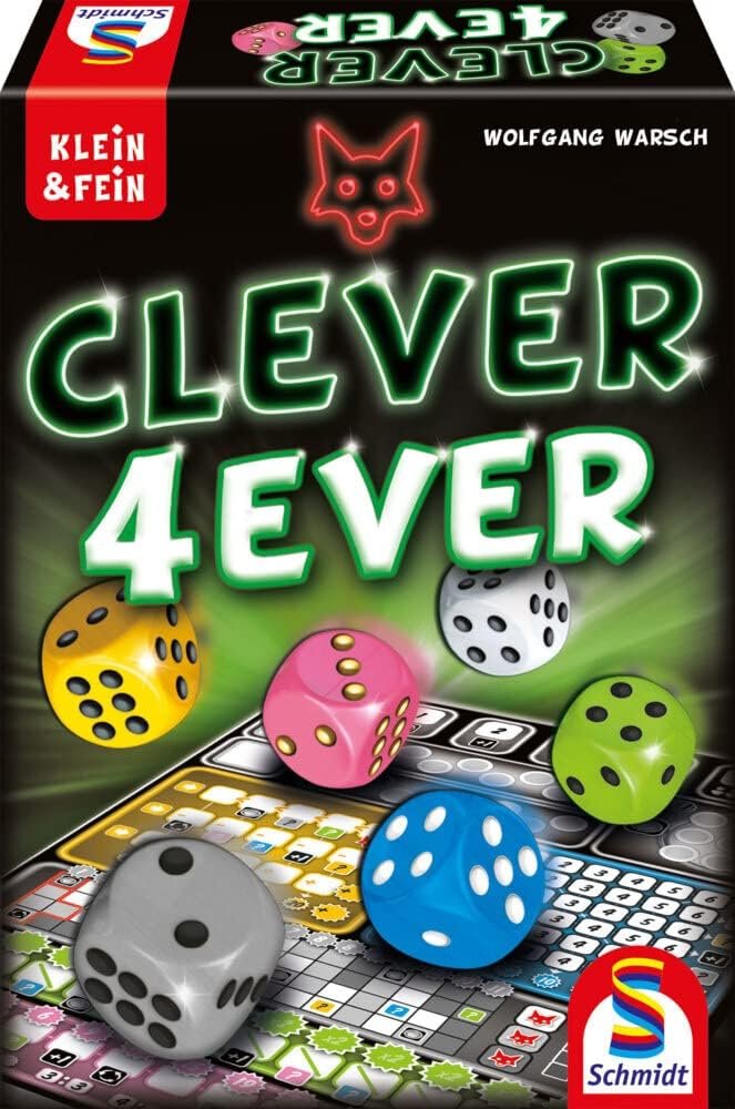 Schmidt Spiele 49424 Clever 4-Ever, Serie pequeña y Fina, Juego de Dados
