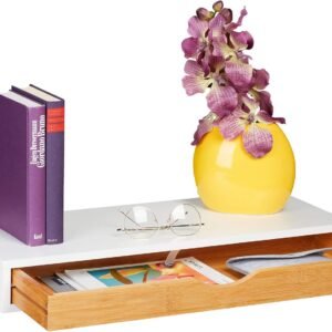 Relaxdays Estante Pared Cajón 8 x 60 x 24 cm