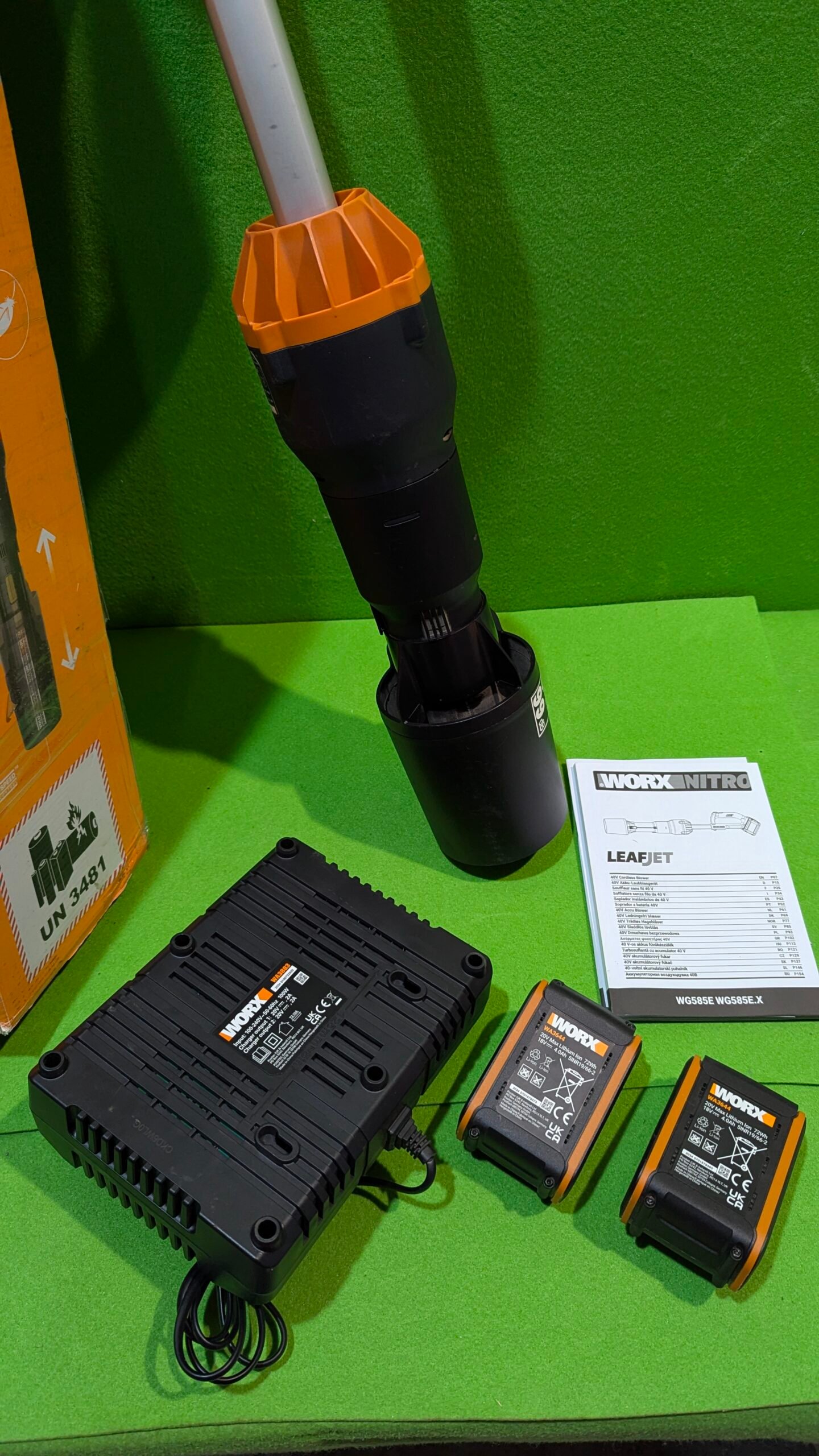 WORX WG585E Soplador de Hojas 40V Máx Incluye 2 baterías de 4Ah y Cargador Doble - Imagen 12