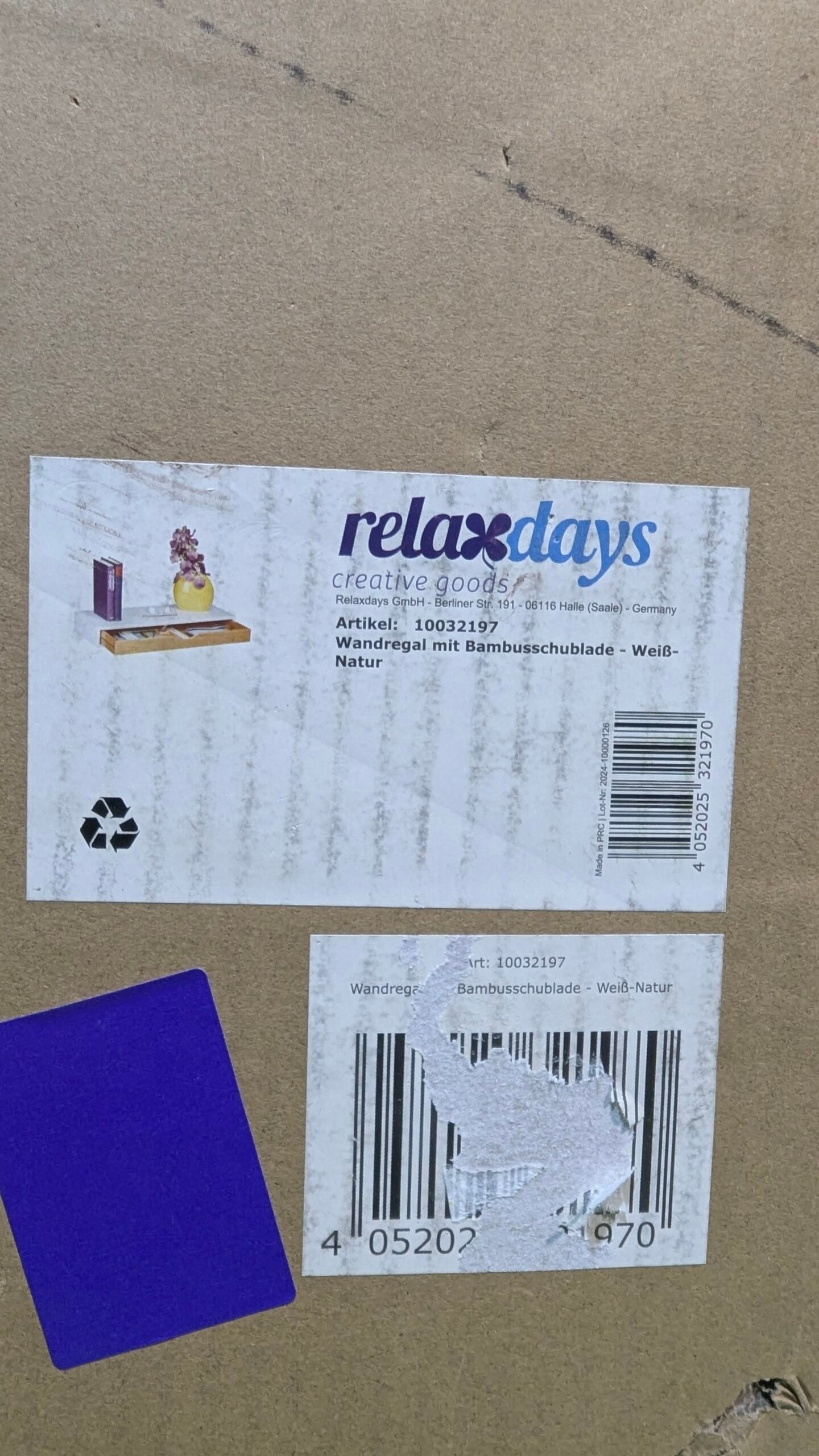 Relaxdays Estante Pared Cajón 8 x 60 x 24 cm - Imagen 9