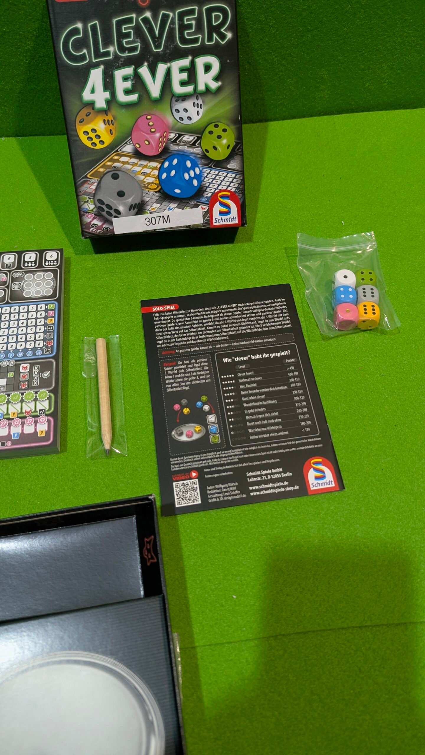 Schmidt Spiele 49424 Clever 4-Ever, Serie pequeña y Fina, Juego de Dados - Imagen 5