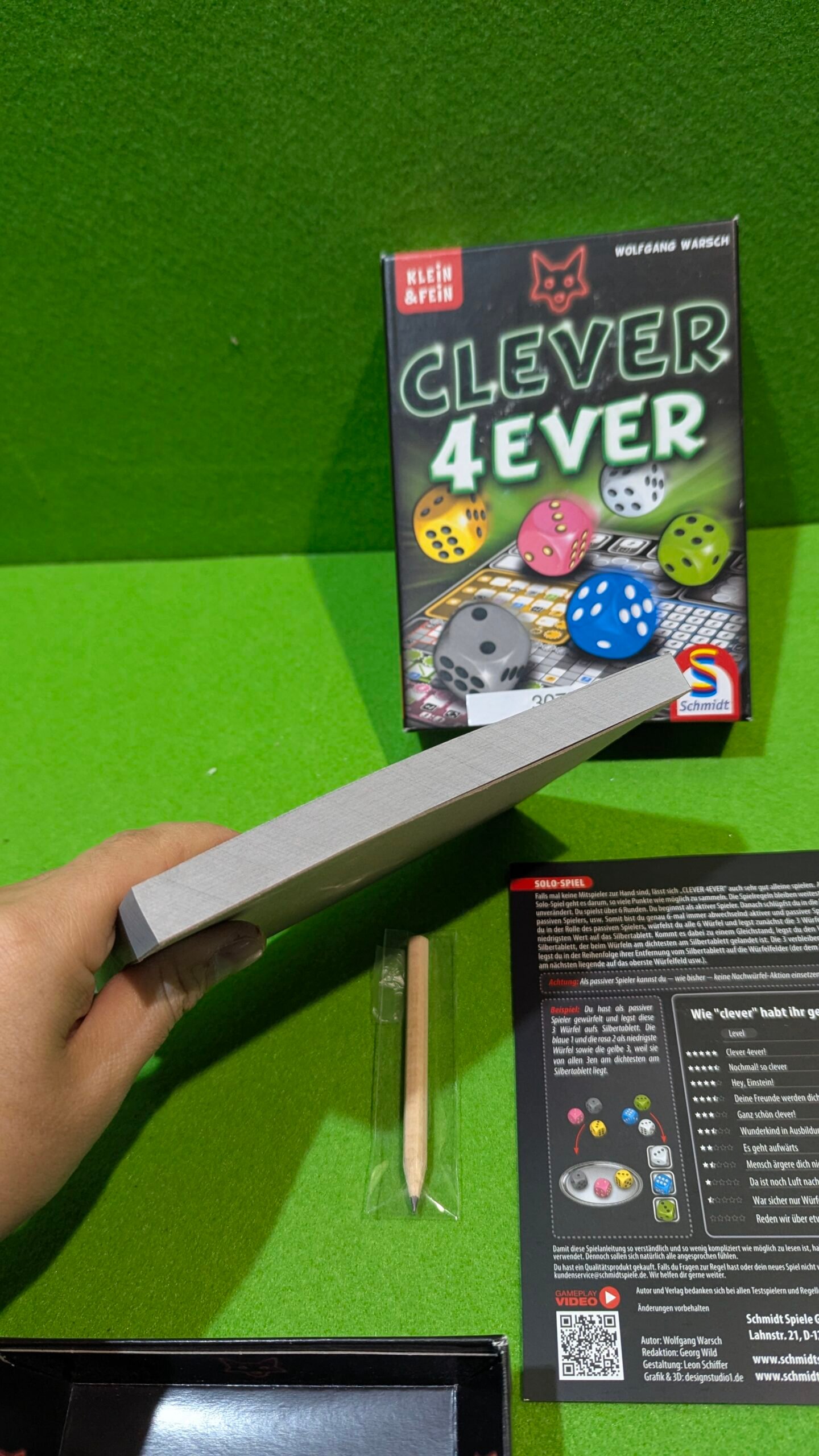 Schmidt Spiele 49424 Clever 4-Ever, Serie pequeña y Fina, Juego de Dados - Imagen 3