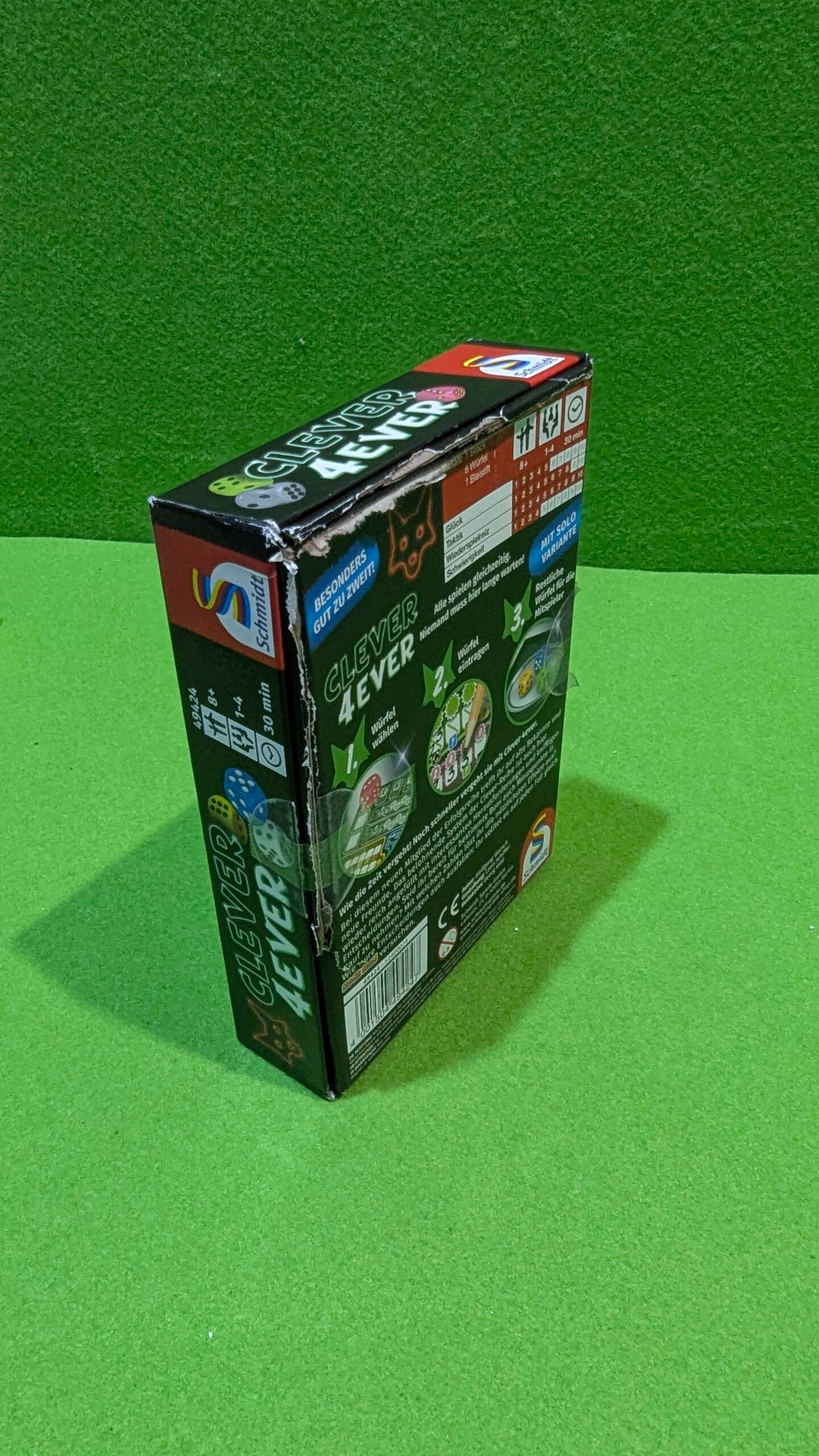 Schmidt Spiele 49424 Clever 4-Ever, Serie pequeña y Fina, Juego de Dados - Imagen 7