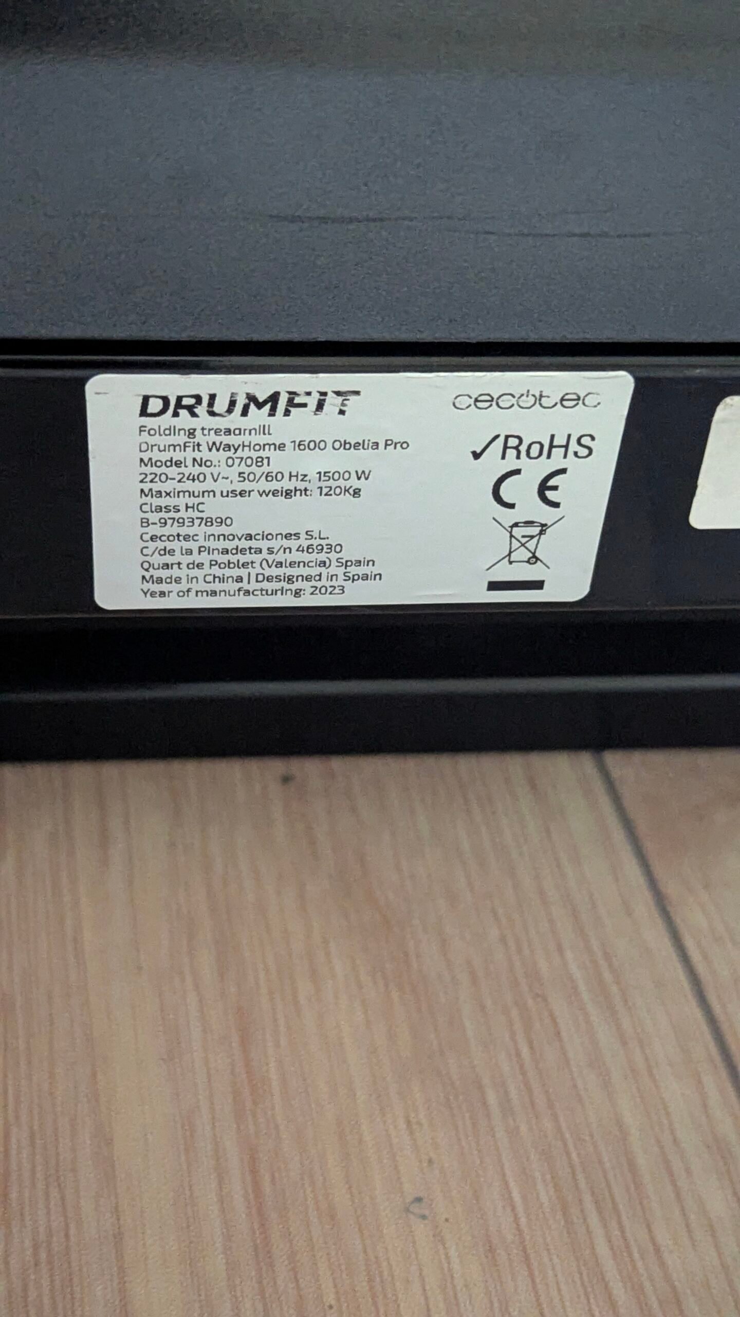 Cecotec Cinta de Correr Plegable DrumFit WayHome 1600 Obelia Ultraflex Pro - Imagen 15