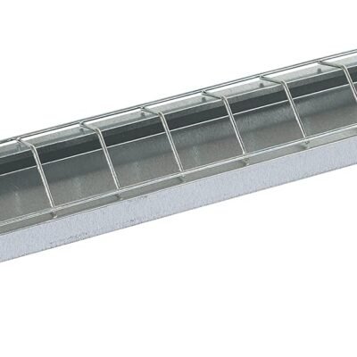 Alimentador galvanizado para gallinas 100 x 10 cm