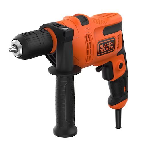 BLACK+DECKER Taladro percutor eléctrico 500W BEH200-QS