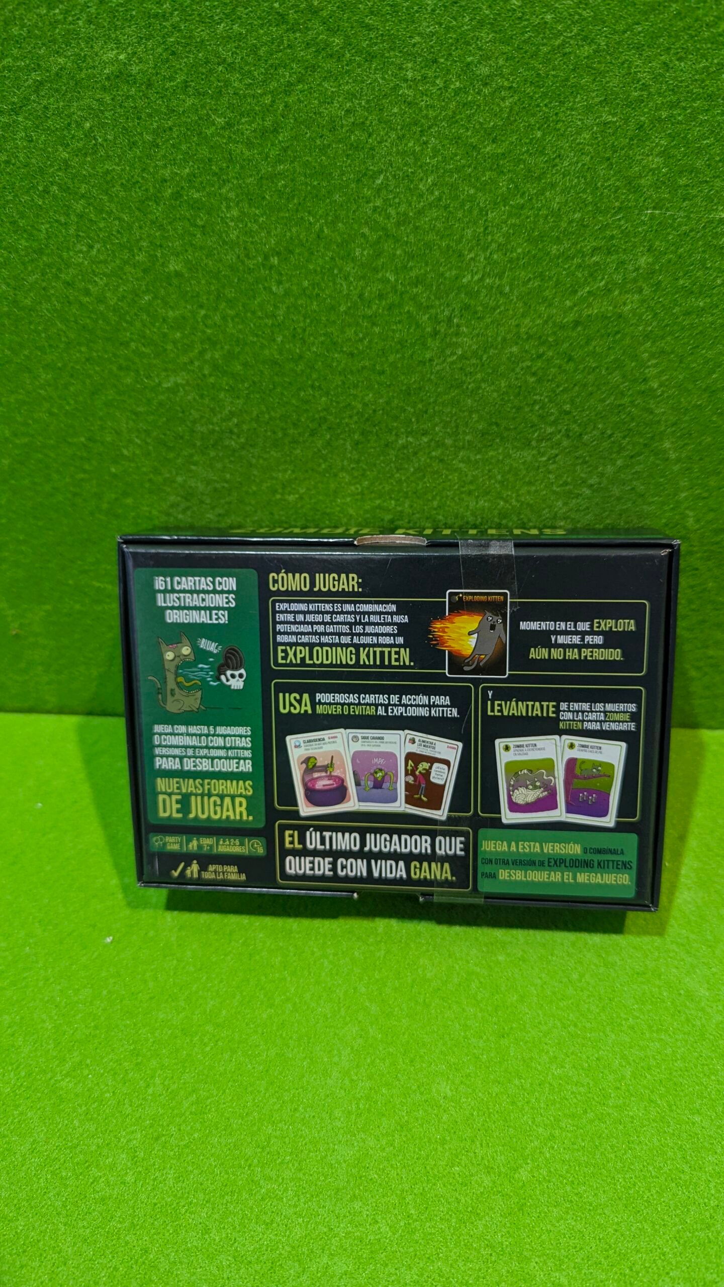 Exploding Kittens | Zombie Kittens | Juego de Cartas para los Amantes de los Gatos y Las Explosiones - Imagen 4