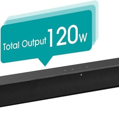 Hisense HS205G - Barra de Sonido 2.0, 120W, Dolby Audio, DTS Virtual X, Bluetooth, HDMI ARC/Optical/USB, 4 Modos de Sonido