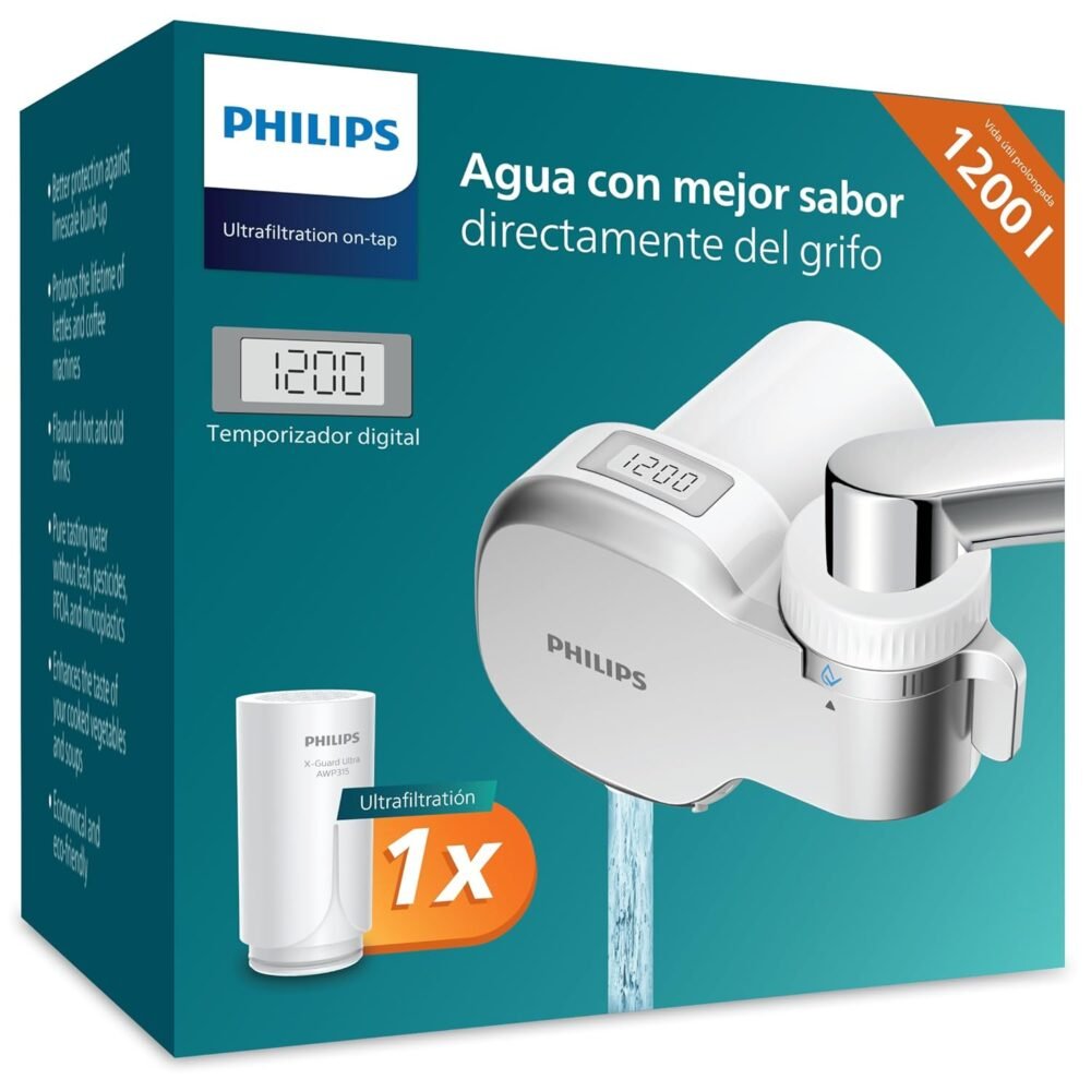 Philips Water Filtro de Grifo  ULTRAFILTRACIÓN con PANTALLA DIGITAL
