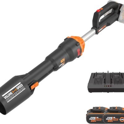 WORX WG585E Soplador de Hojas 40V Máx Incluye 2 baterías de 4Ah y Cargador Doble