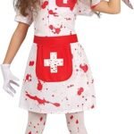 Disfraz de Enfermera Zombi Niña 5-6 años