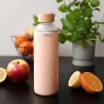 Aquafloow Botella Agua de Vidrio con Tapa de Neopreno de 700ml