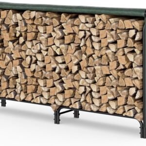 VOUNOT Soporte de leña o madera 2 metros