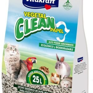 Vitakraft Vegetal Clean Papel lecho sanitario higiénico de papel prensado para animales pequeños