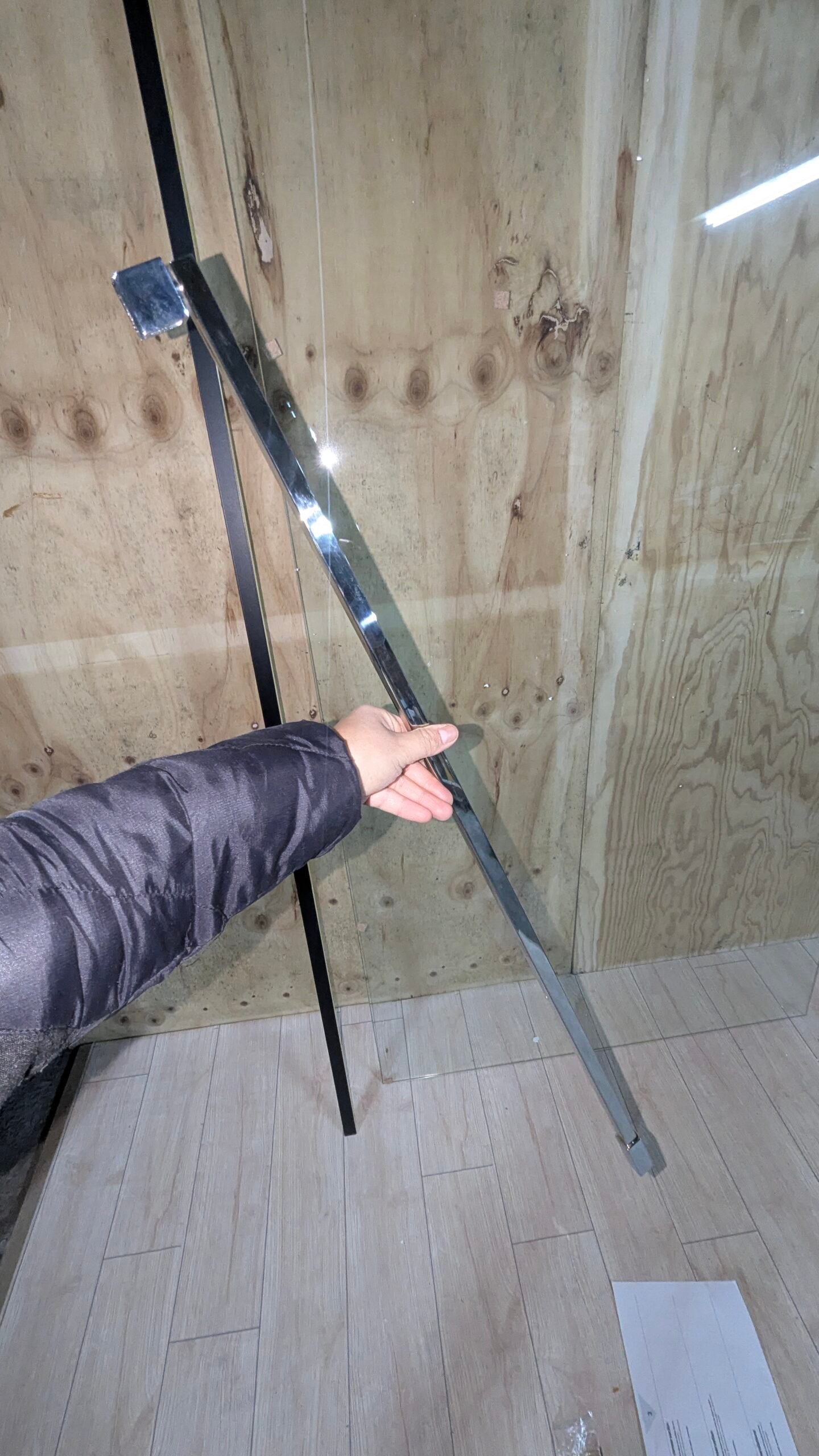 Mampara de ducha frontal panel fijo 195 x 98 cm - Imagen 5