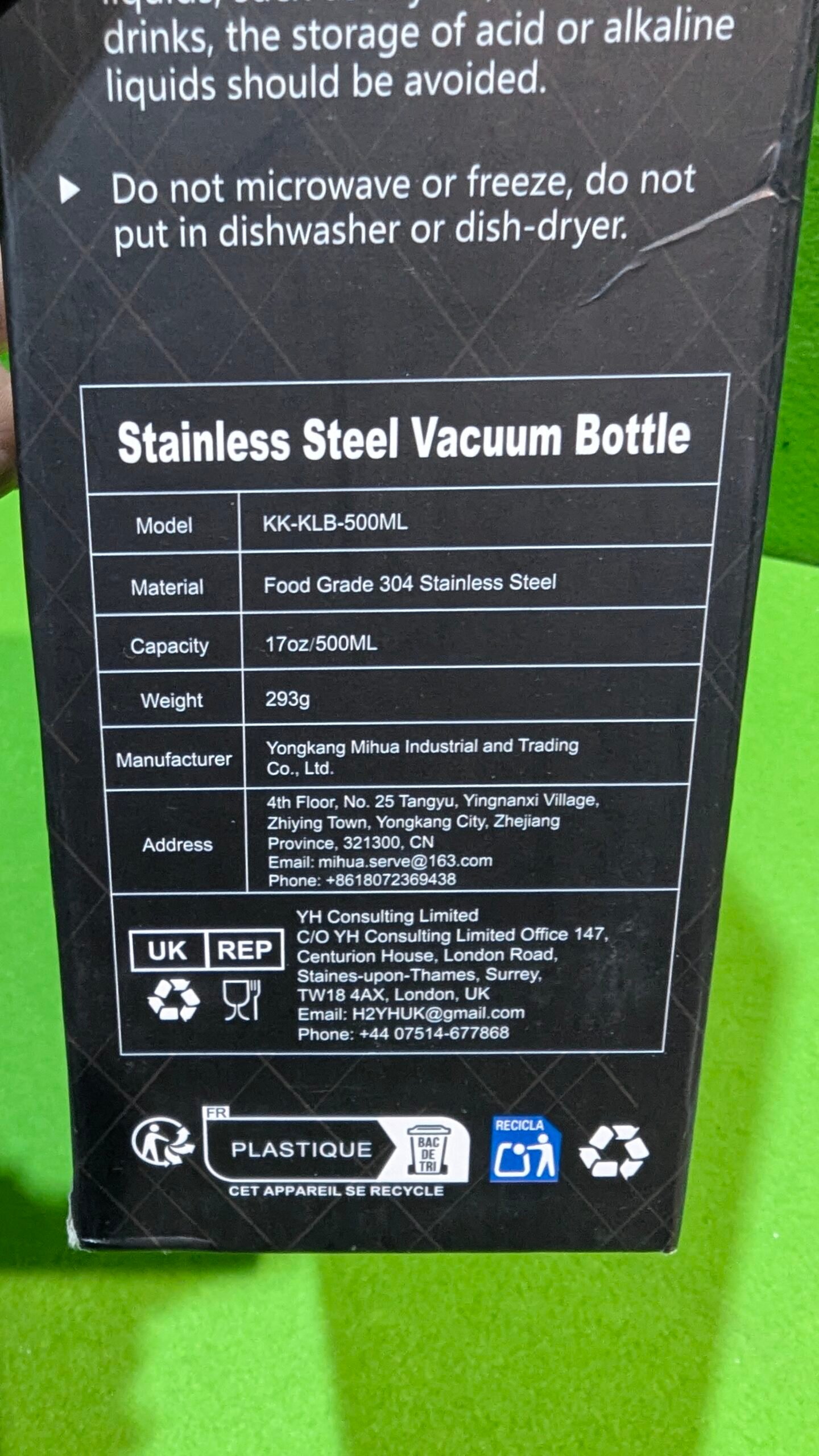 Botella Agua Acero Inoxidable, 500ml Termica - Imagen 8
