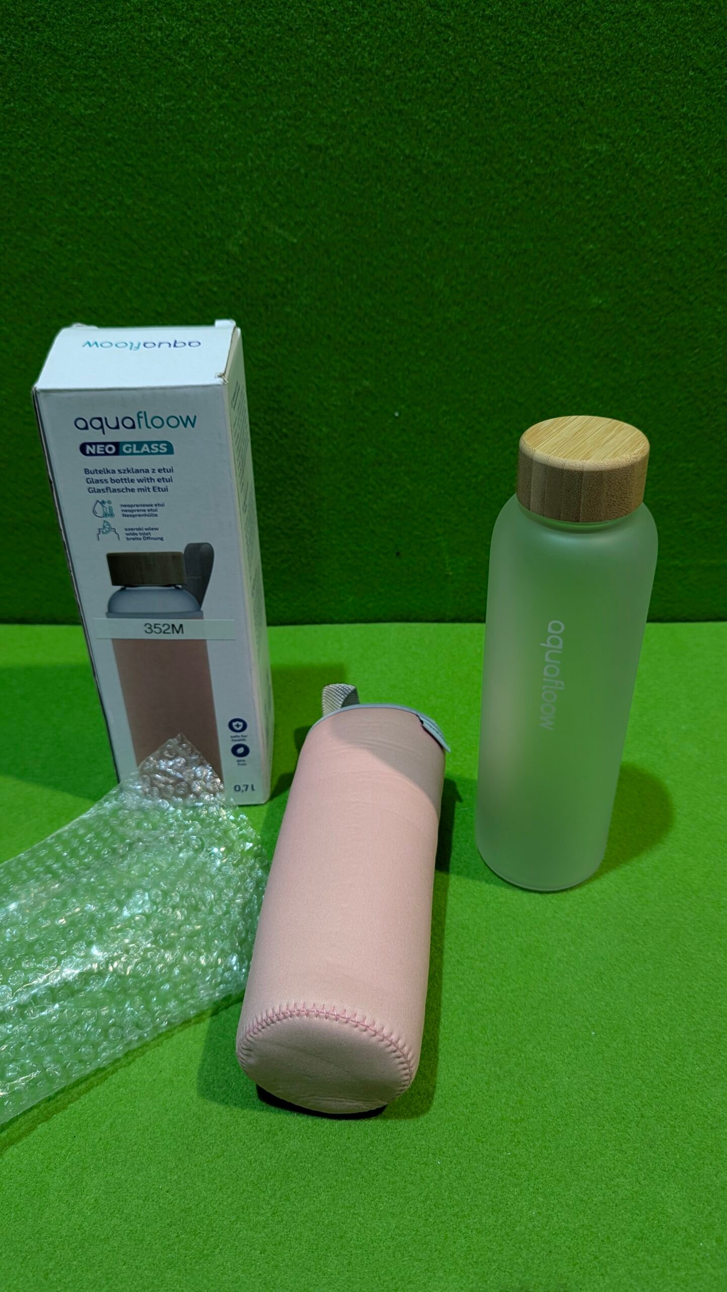 Aquafloow Botella Agua de Vidrio con Tapa de Neopreno de 700ml - Imagen 5