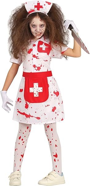 Disfraz de Enfermera Zombi Niña 5-6 años