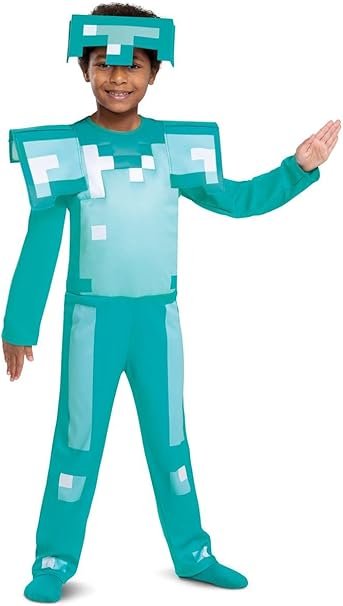 Disfraz Infantil de Armadura Diamante de Minecraft 3 a 4 años