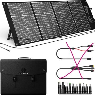 ELECAENTA Panel solar portátil de 120 W