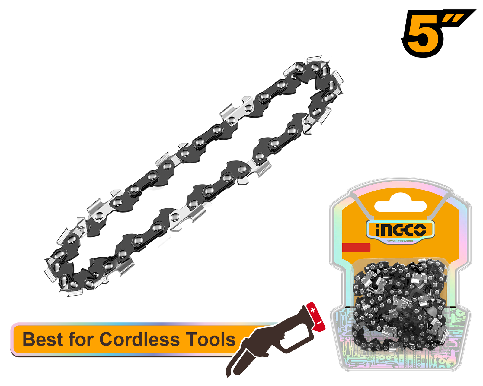 Cadena de Repuesto para Mini Motosierra INGCO 5" (13cm) - 32 Eslabones - AGSC50501