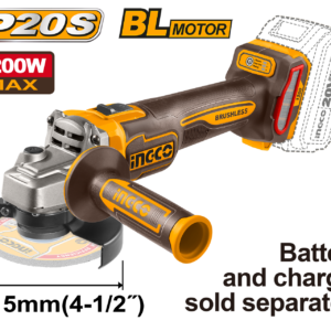Amoladora Angular Brushless INGCO 20V - Potencia 1200W - 115mm - Velocidad Variable