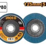 Discos de Láminas INGCO 125mm P80 - Óxido de Circonio para Acero Inoxidable