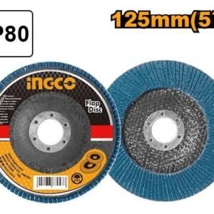 Discos de Láminas INGCO 125mm P80 - Óxido de Circonio para Acero Inoxidable