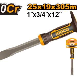 Cincel de Albañil Profesional INGCO 25mm - Acero 40Cr - Mango Ergonómico