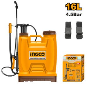 Pulverizador de Mochila INGCO 16L - Lanza Inox y Palanca Aluminio - 4.5 Bar