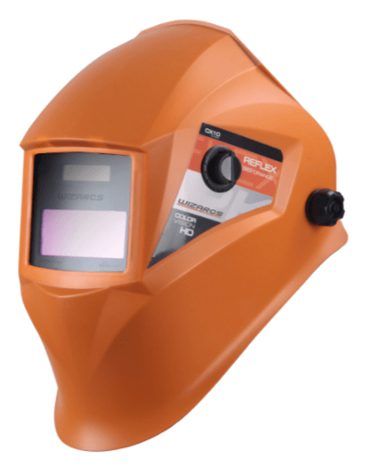 Careta de Soldar Automática WIZARCS Reflex 385 Orange - Visión HD a Color - DIN 9-13