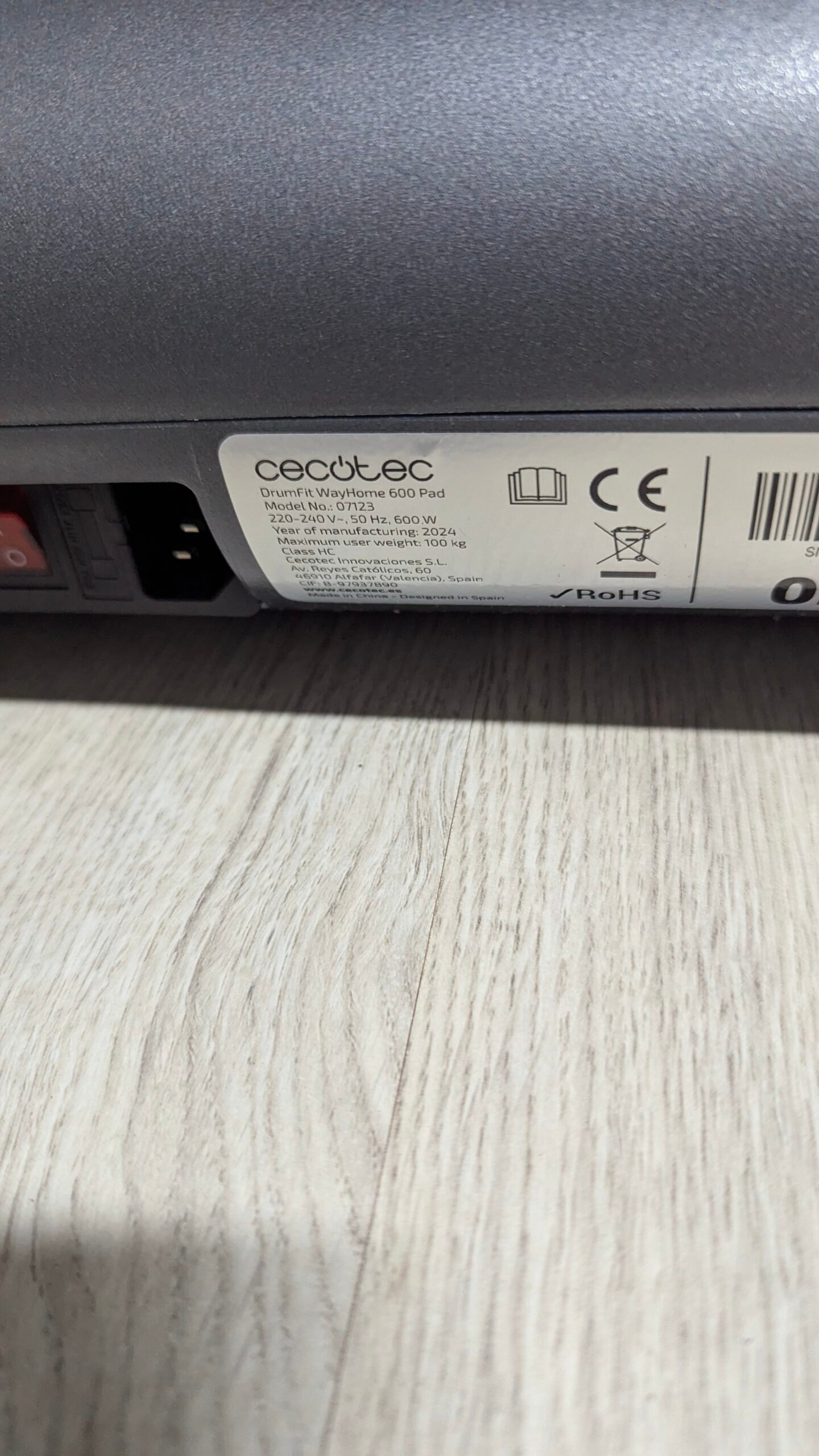 Cecotec Cinta de Andar Plegable - Peso máximo permitido de 120 Kg - Imagen 11