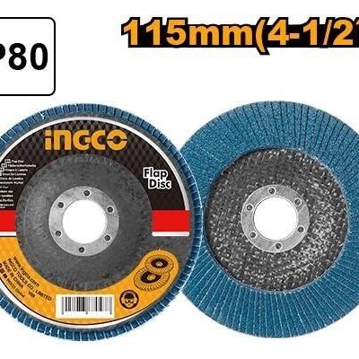 Disco de Láminas INGCO 115mm P80 - Óxido de Circonio para Acero Inoxidable