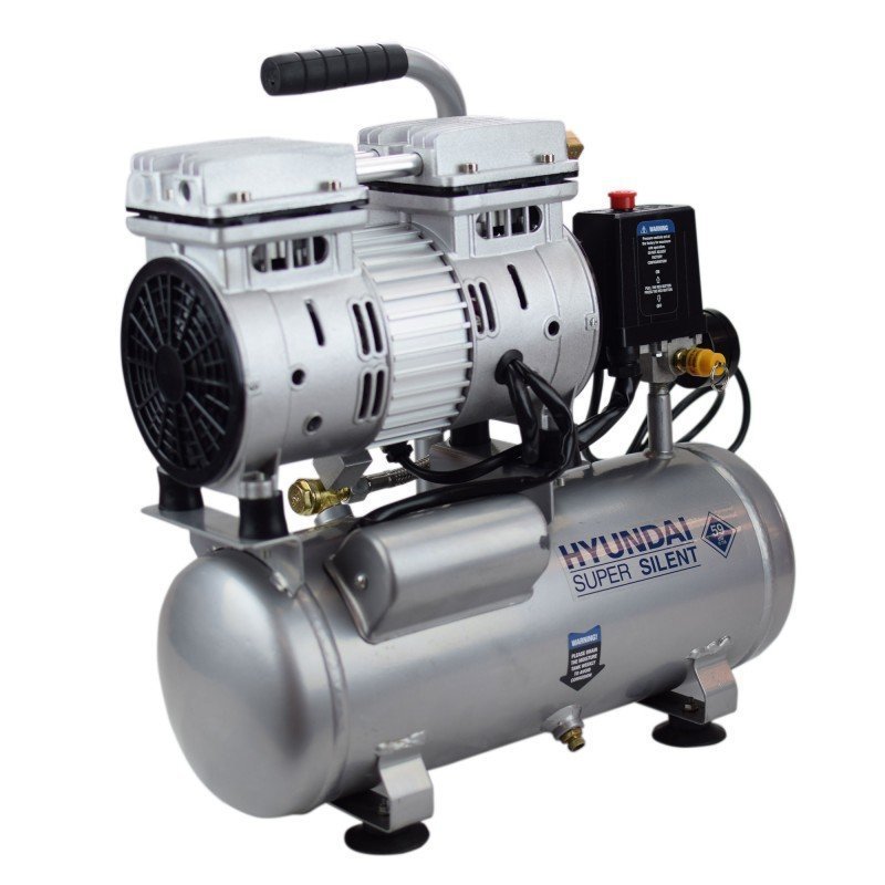 Compresor Silencioso Hyundai HYAC6-07S 6L - 0.75HP + KIT DE REGALO (5 Piezas) - Imagen 7