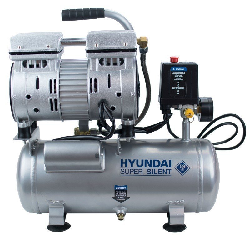 Compresor Silencioso Hyundai HYAC6-07S 6L - 0.75HP + KIT DE REGALO (5 Piezas) - Imagen 2