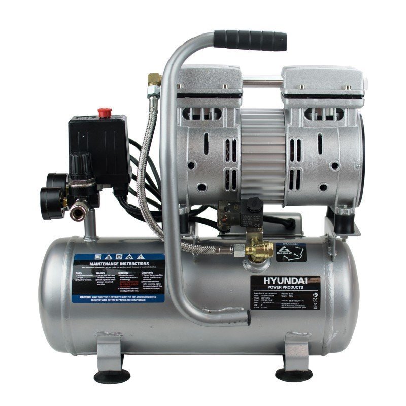 Compresor Silencioso Hyundai HYAC6-07S 6L - 0.75HP + KIT DE REGALO (5 Piezas) - Imagen 10