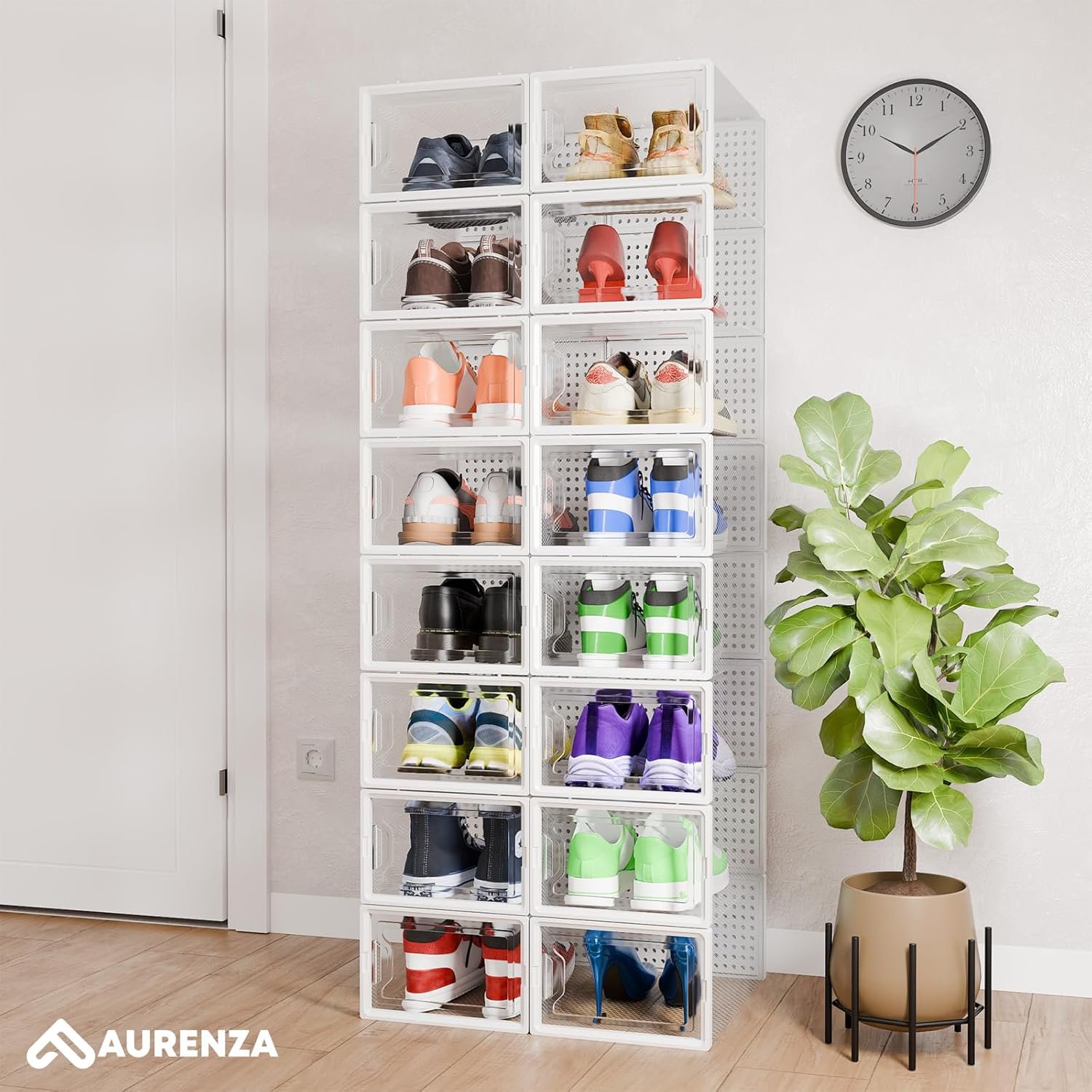 Cajas de Zapatos Transparentes Apilables Pack 12