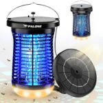 PALONE Lampara Antimosquitos Solar LED Mata Mosquitos Electrico 2600mAh/4500V